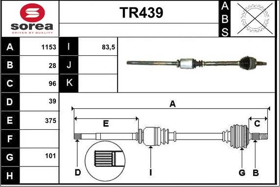 Sera TR439 - Pogonska osovina www.molydon.hr