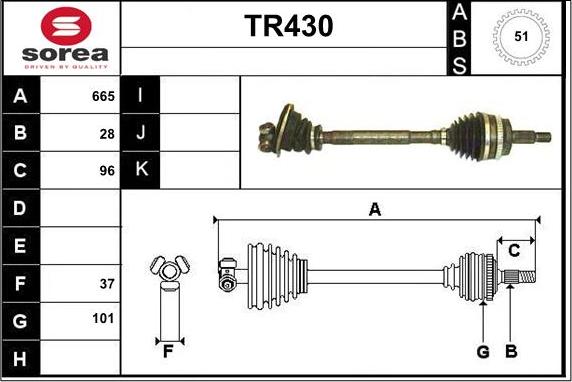 Sera TR430 - Pogonska osovina www.molydon.hr