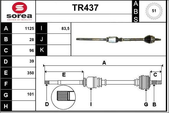 Sera TR437 - Pogonska osovina www.molydon.hr