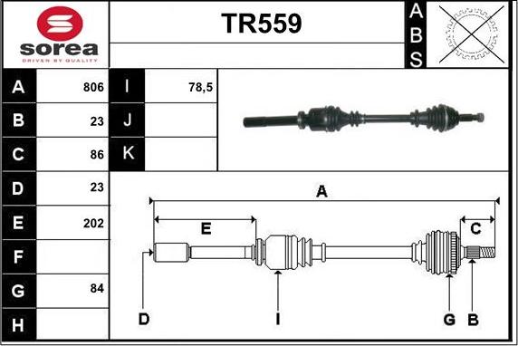 Sera TR559 - Pogonska osovina www.molydon.hr