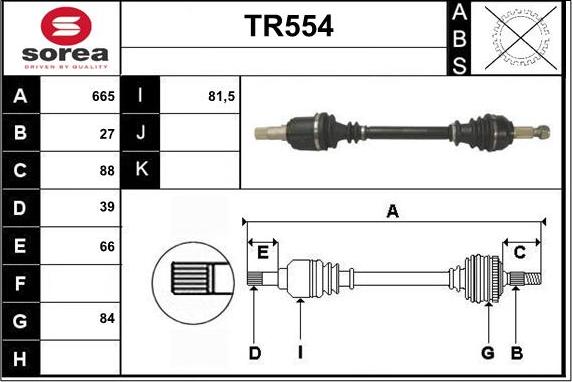 Sera TR554 - Pogonska osovina www.molydon.hr