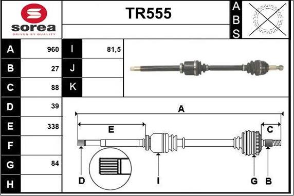 Sera TR555 - Pogonska osovina www.molydon.hr