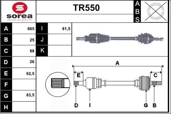 Sera TR550 - Pogonska osovina www.molydon.hr