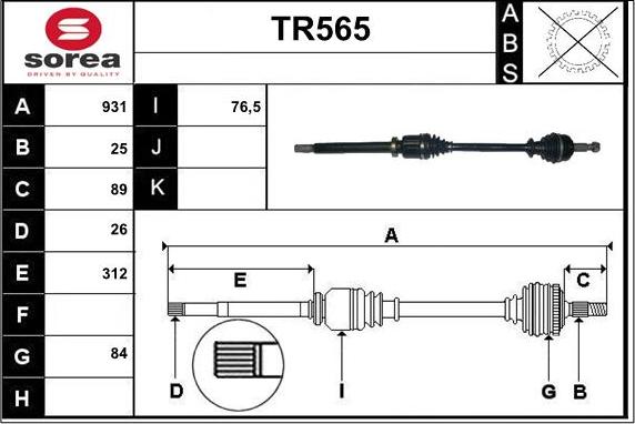 Sera TR565 - Pogonska osovina www.molydon.hr