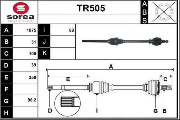 Sera TR505 - Pogonska osovina www.molydon.hr