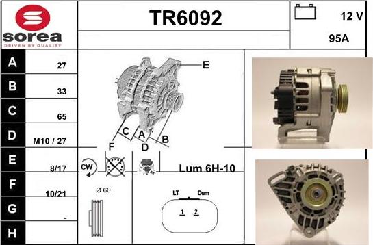 Sera TR6092 - Alternator www.molydon.hr