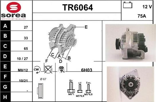 Sera TR6064 - Alternator www.molydon.hr