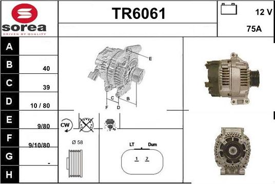 Sera TR6061 - Alternator www.molydon.hr