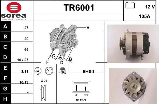 Sera TR6001 - Alternator www.molydon.hr