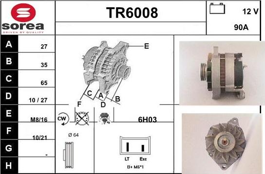 Sera TR6008 - Alternator www.molydon.hr