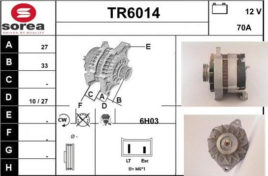 Sera TR6014 - Alternator www.molydon.hr