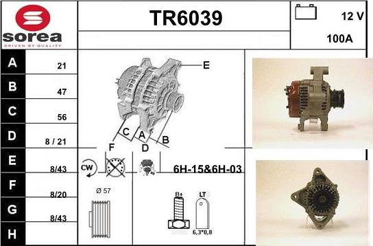 Sera TR6039 - Alternator www.molydon.hr