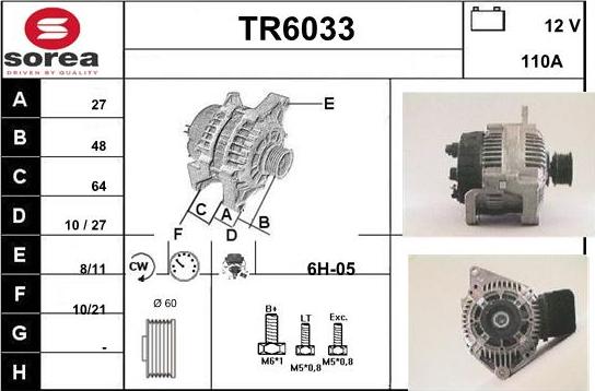 Sera TR6033 - Alternator www.molydon.hr