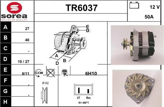 Sera TR6037 - Alternator www.molydon.hr