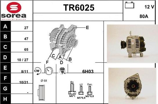 Sera TR6025 - Alternator www.molydon.hr