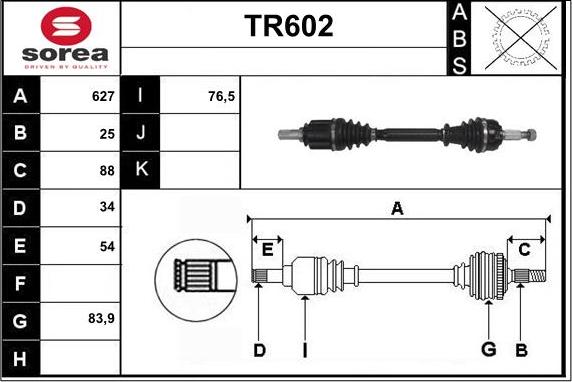 Sera TR602 - Pogonska osovina www.molydon.hr