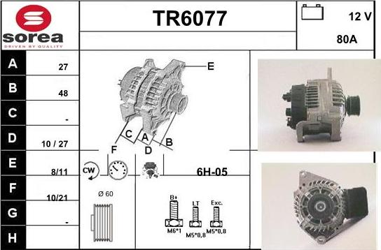 Sera TR6077 - Alternator www.molydon.hr