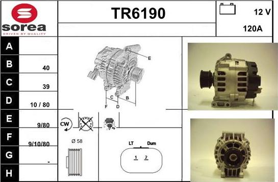 Sera TR6190 - Alternator www.molydon.hr