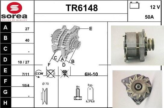 Sera TR6148 - Alternator www.molydon.hr