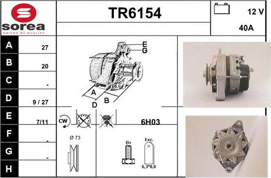 Sera TR6154 - Alternator www.molydon.hr