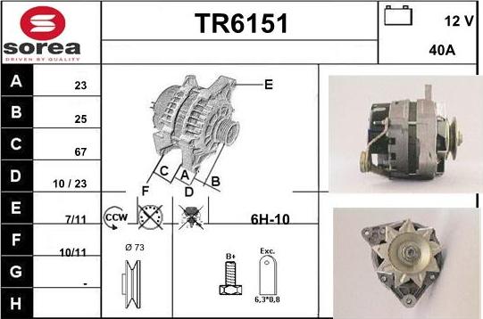 Sera TR6151 - Alternator www.molydon.hr