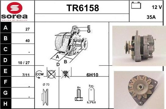 Sera TR6158 - Alternator www.molydon.hr