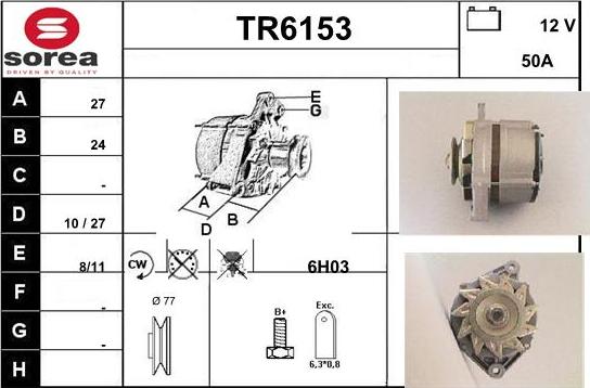 Sera TR6153 - Alternator www.molydon.hr