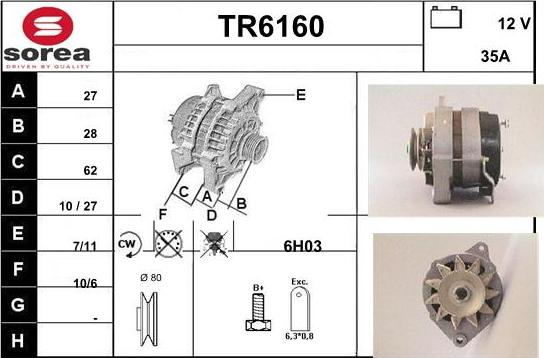 Sera TR6160 - Alternator www.molydon.hr