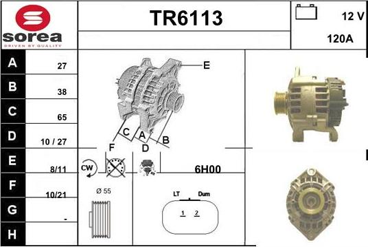 Sera TR6113 - Alternator www.molydon.hr