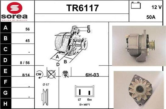 Sera TR6117 - Alternator www.molydon.hr