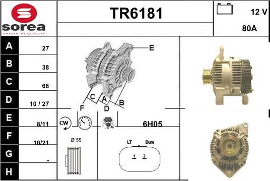 Sera TR6181 - Alternator www.molydon.hr