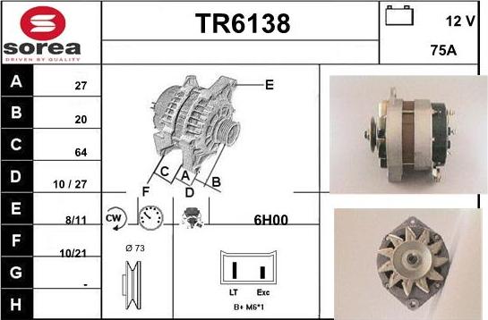 Sera TR6138 - Alternator www.molydon.hr