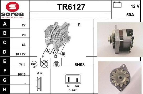 Sera TR6127 - Alternator www.molydon.hr