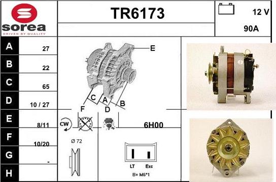 Sera TR6173 - Alternator www.molydon.hr