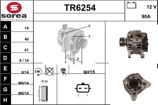 Sera TR6254 - Alternator www.molydon.hr