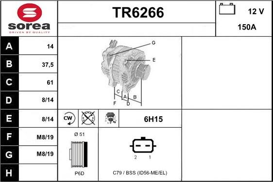 Sera TR6266 - Alternator www.molydon.hr