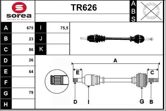 Sera TR626 - Pogonska osovina www.molydon.hr