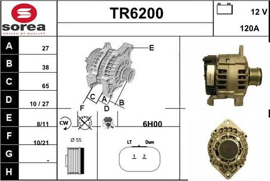 Sera TR6200 - Alternator www.molydon.hr