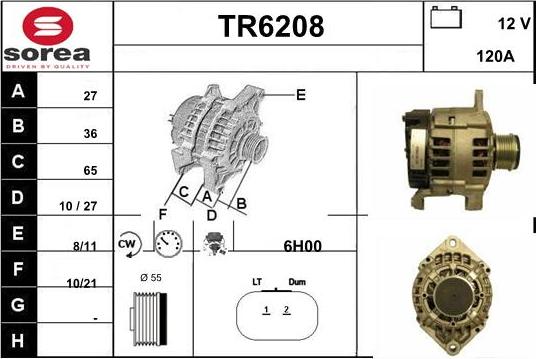 Sera TR6208 - Alternator www.molydon.hr