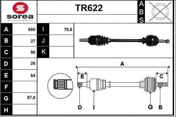 Sera TR622 - Pogonska osovina www.molydon.hr