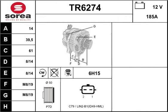 Sera TR6274 - Alternator www.molydon.hr