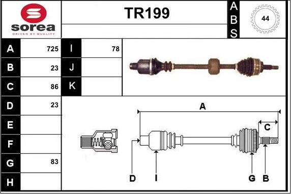 Sera TR199 - Pogonska osovina www.molydon.hr