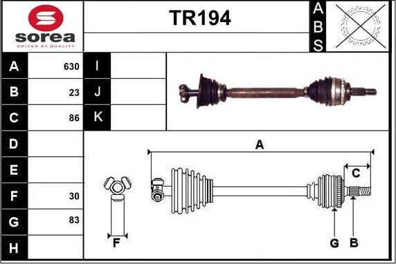 Sera TR194 - Pogonska osovina www.molydon.hr