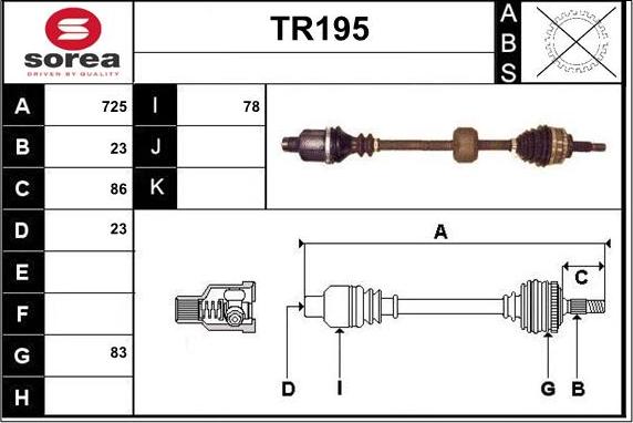 Sera TR195 - Pogonska osovina www.molydon.hr