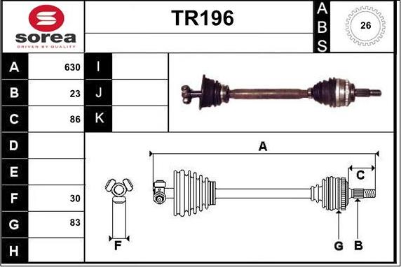 Sera TR196 - Pogonska osovina www.molydon.hr