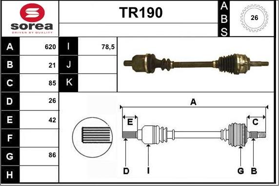 Sera TR190 - Pogonska osovina www.molydon.hr