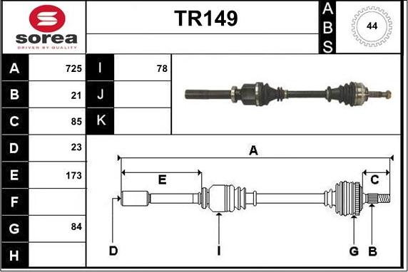 Sera TR149 - Pogonska osovina www.molydon.hr