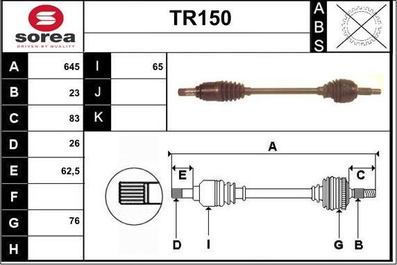 Sera TR150 - Pogonska osovina www.molydon.hr