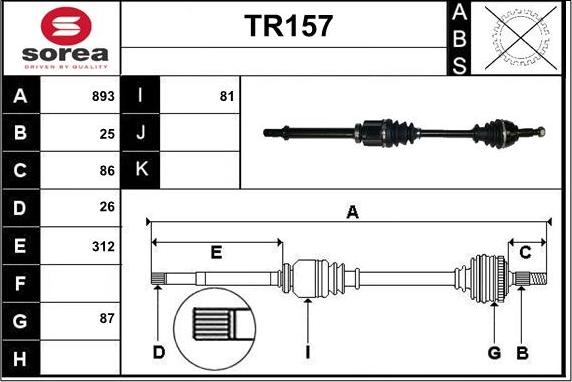 Sera TR157 - Pogonska osovina www.molydon.hr