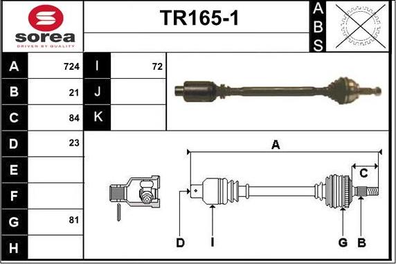 Sera TR165-1 - Pogonska osovina www.molydon.hr